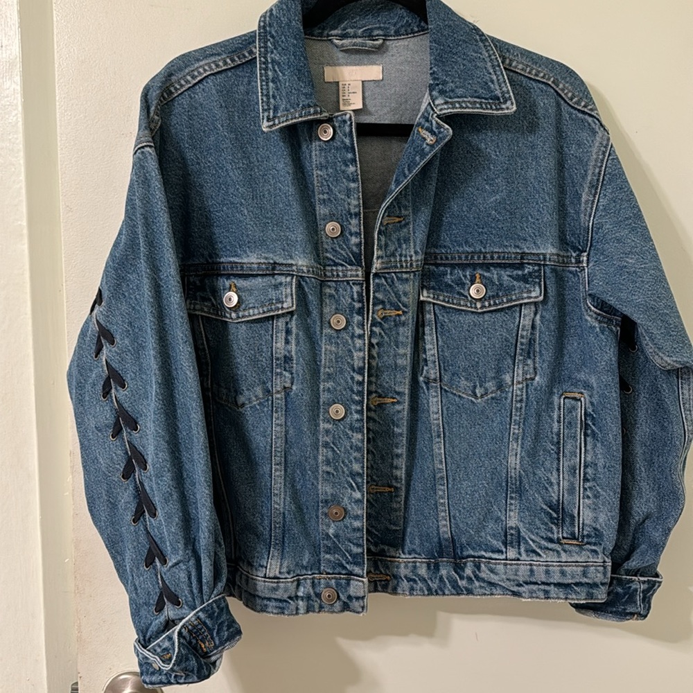 Denim Jacket HM size 8 with tie design